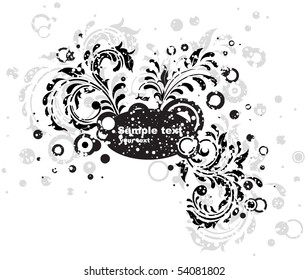 Decorative template grunge background, illustration