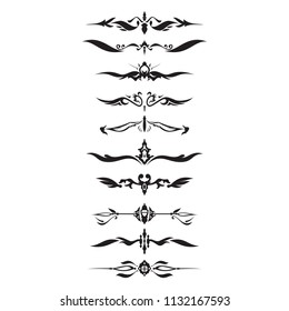 Decorative Text Divider Separator Ornament Design Element