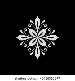 decorative text divider vector scroll curly element mandala border