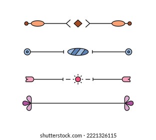 decorative text dividers and separators illustration