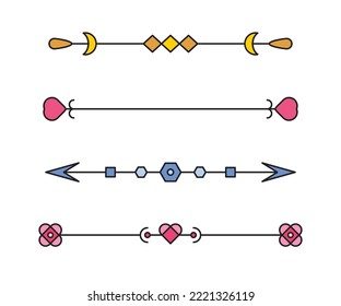 decorative text dividers and separators illustration