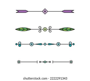 decorative text dividers and separators illustration