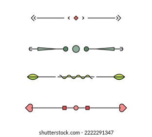 decorative text dividers and separators illustration