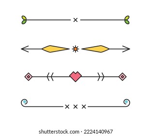 decorative text dividers and separators illustration