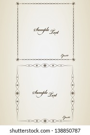 Decorative text frames with text