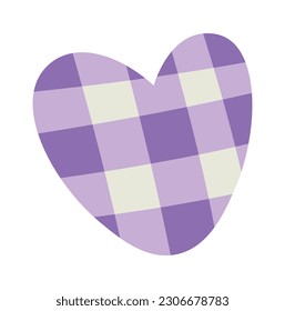 Decorative Textile Heart Vector Illustration