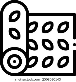 decorative textile icon. Thin Linear Style Design Isolated On White Background
