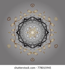 Decorative Texture Background of Mandalas. Lacy Fashion Print for Textile. Stylized Flowers. Vector illustration. Folk Style. Ethnic of Lace Snowflakes. Design for Fabric or Wallpaper.