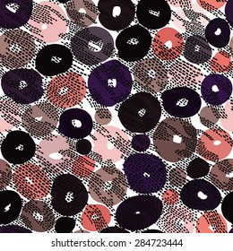 A decorative textured background with dashed lines as pattern. Seamless geometric pattern in retro 80s style . Minimalistic decorative vector texture . Vector illustration? Doodle Dash line pattern.