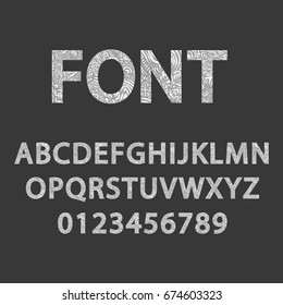 Decorative textured vector font