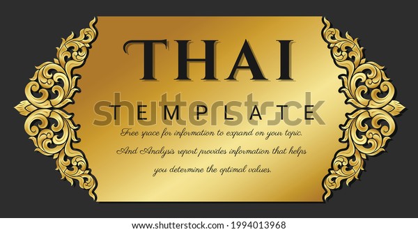 Decorative Thai traditional art frame for\
invitations, frames, menus, labels and websites. Elegant vector\
element Eastern style, place for text. Lace illustration for\
invitations and greeting\
cards