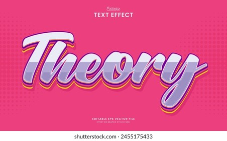 decorative theory editable text effect vector design