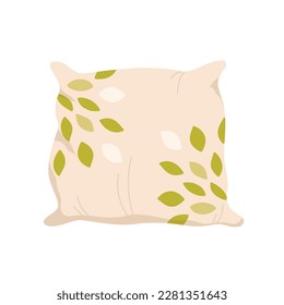 almohada de tiro decorativa. cojín de dormitorio suave, moderna y acogedora ilustración vectorial de interiores