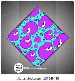 Decorative tile with birds. vector illustration