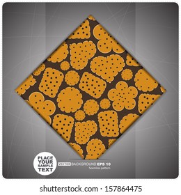 Decorative tile with Cookies. Vector illustration