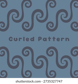 Decorative tile filled with repeating swirl curls and subtle curled pattern text
