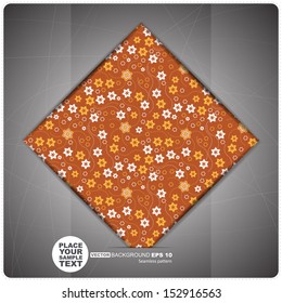 Decorative Tile with flowers. vector