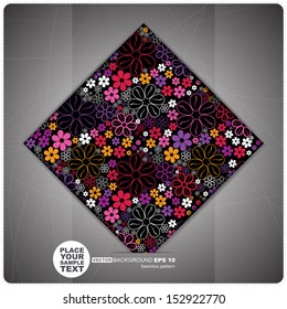 Decorative Tile with flowers. vector