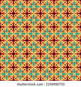 Diseño de tejas decorativas. Fondo floral