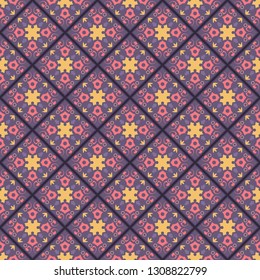 Decorative tile pattern design. vector illustration.	