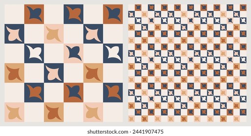 Decorative tile pattern design. Vector illustration.