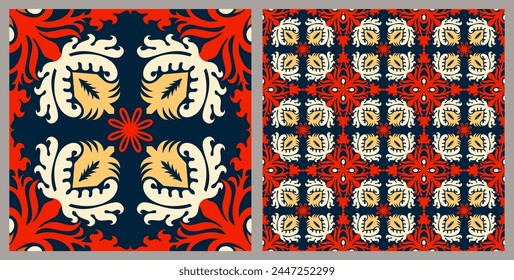 Decorative tile pattern design. Vector illustration.