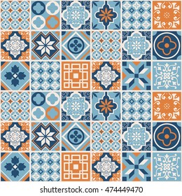 Decorative tile pattern design. Vector illustration.