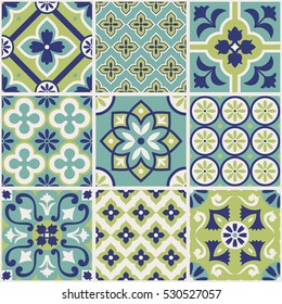 Decorative tile pattern design. Vector illustration.