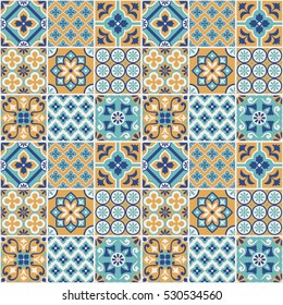 Decorative tile pattern design. Vector illustration.