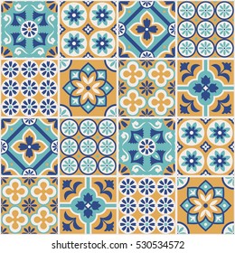 Decorative tile pattern design. Vector illustration.