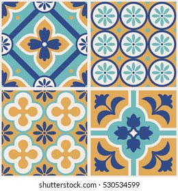 Decorative tile pattern design. Vector illustration.