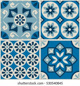 Decorative tile pattern design. Vector illustration.
