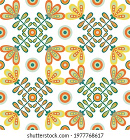 Decorative tiles seamless pattern design