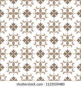 Decorative tiles Vector Seamless Pattern. Portuguese traditional style background. Abstract geometric texture.