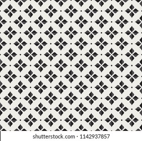 Decorative tiles Vector Seamless Pattern. Portuguese traditional style background. Abstract geometric texture.
