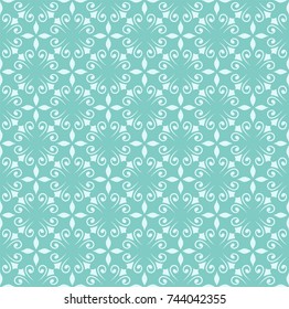 Decorative tiles Vector Seamless Pattern. Traditional style background. Abstract ornamental texture.