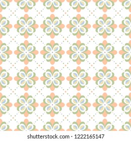 Decorative Tiles Vector Seamless. Traditional style background. Abstract geometric texture.