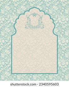 Decorative traditional pastel floral illustration for invitation