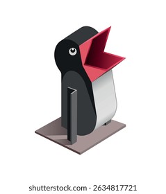 Lixo decorativo pode isolado no fundo branco. Ilustração de arte vetorial