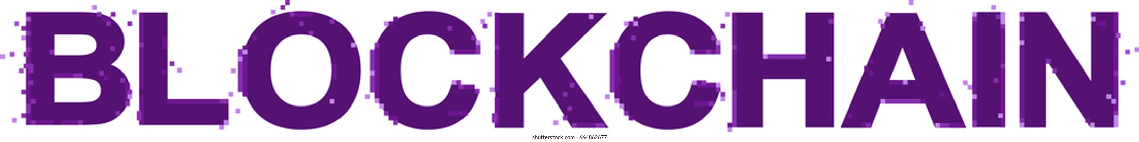Decorative treatment of the world Blockchain, EPS 8 vector illustration, no transparencies