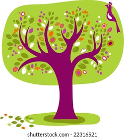 Decorative tree with bird