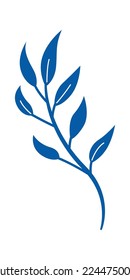 Icono de la rama de árbol decorativo símbolo de fiesta judía. Ilustración del vector