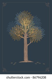 Decorative tree with fluffy foliage