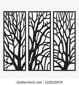 Decorative Tree laser cut pattern