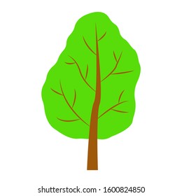 Decorative tree on white. vector illustration background. 