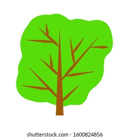 Decorative tree on white. vector illustration background. 