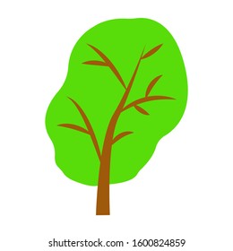Decorative tree on white. vector illustration background. 
