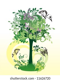 decorative tree from pattern