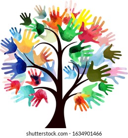 Decorative tree series, vector illustration