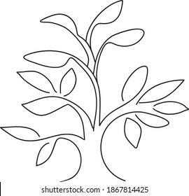 Decorative tree series, vector illustration
